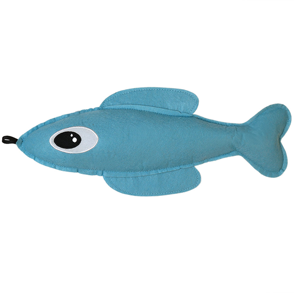 Fog City Pet Fish Kicker Interactive Plush Catnip Cat Toy - Front