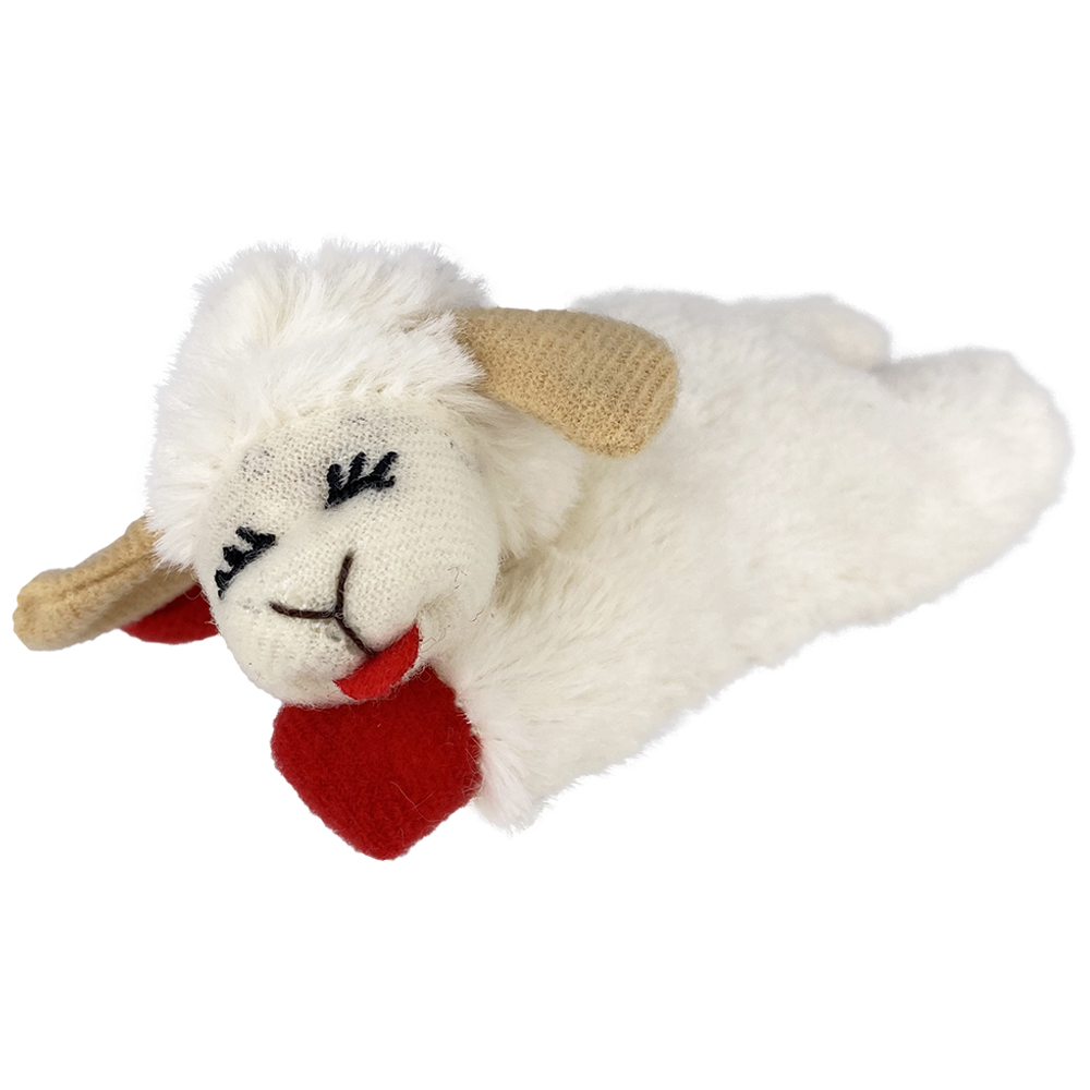 Multipet Lamb Chop Plush Cat Toy - Front