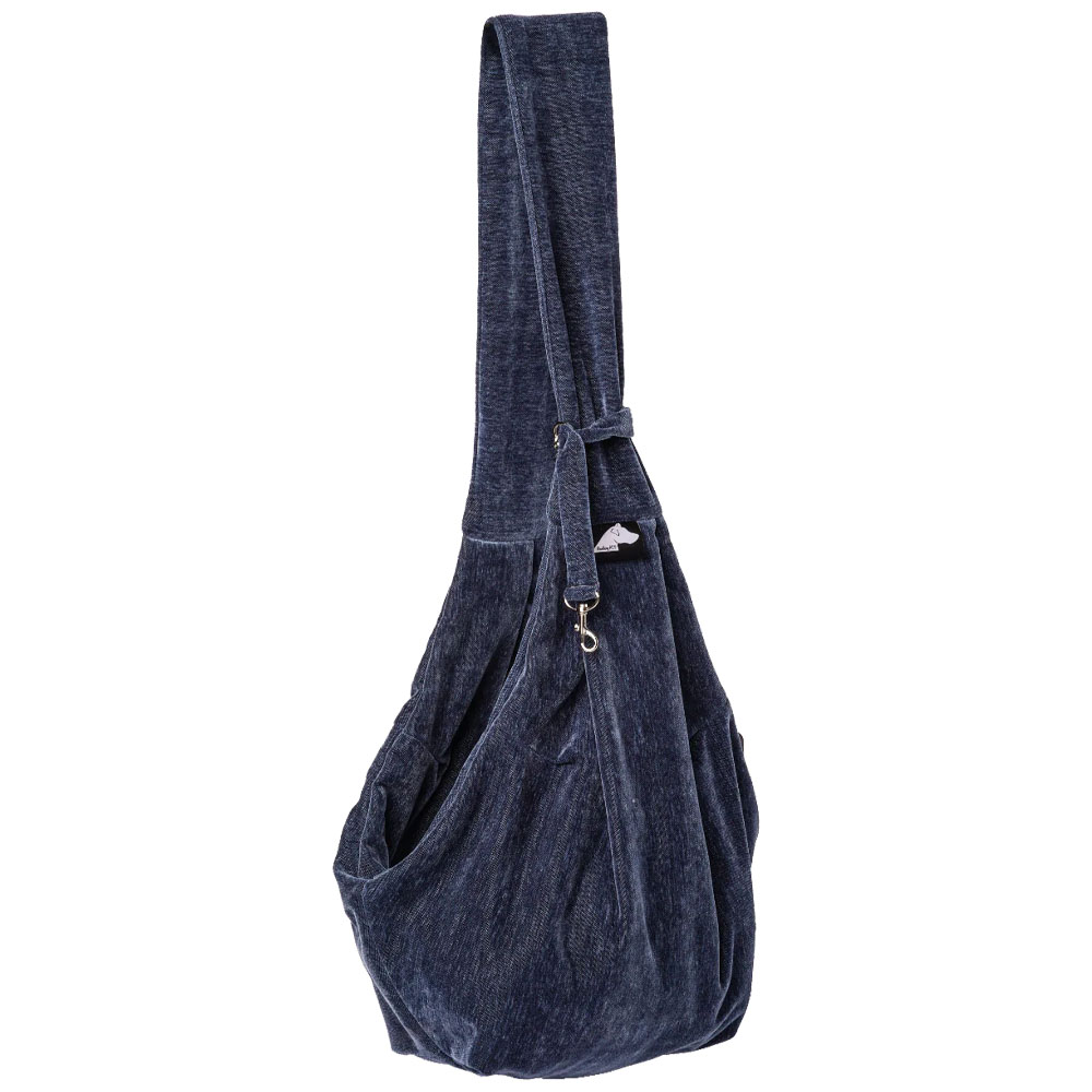 Roxbury Pet Navy Blue Chenille Sierra Pet Sling - Front