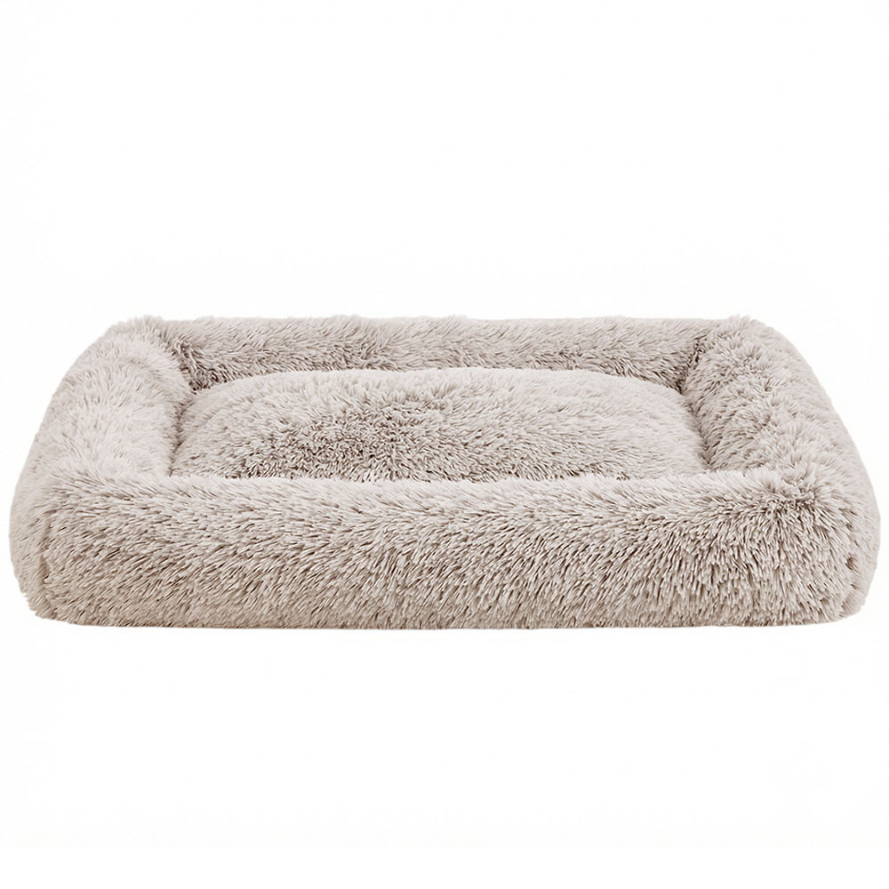 Friends Forever Tan Bolster Napper Dog Bed - Front