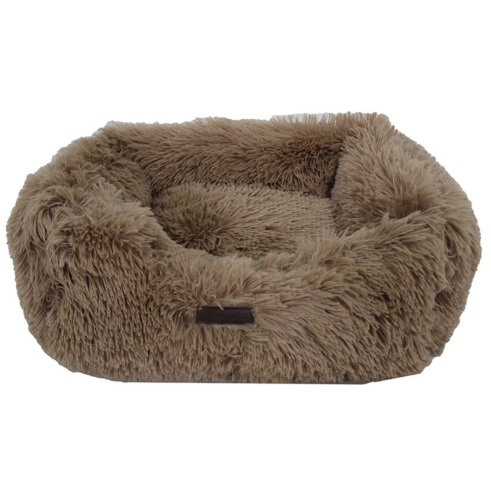 Pure Comfort Tan Cozy Cuddler Pet Bed - Front