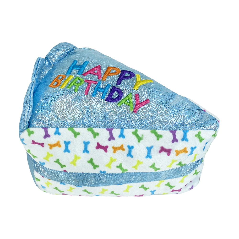 Multipet Birthday Cake Slice Plush Dog Toy - Front