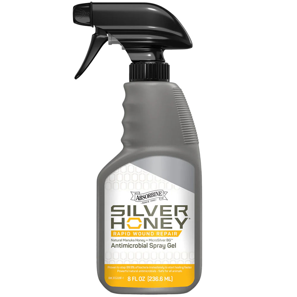 Silver Honey Rapid Wound Relief Antimicrobial Spray Gel for All Animals - Front