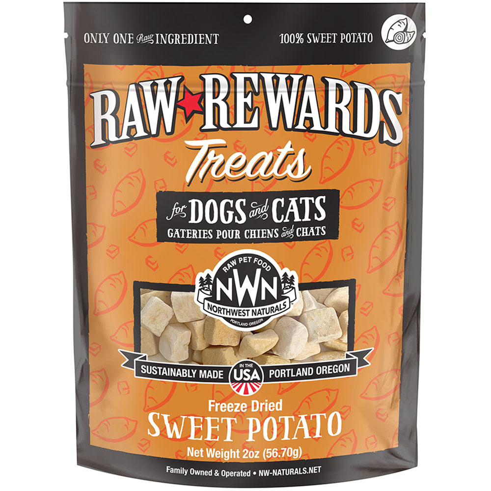 Raw Rewards Sweet Potato Freeze Dried Dog & Cat Treats - Front