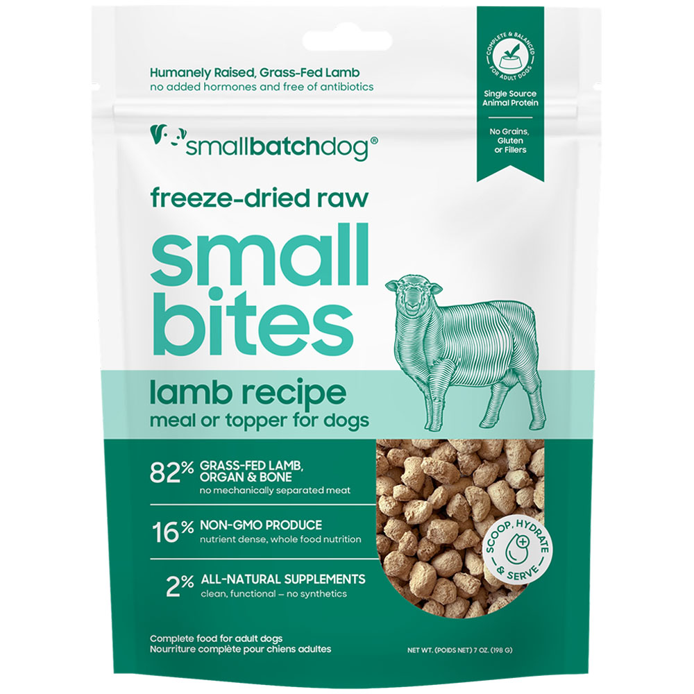 Smallbatch Small Bites Lamb Recipe Freeze-Dried Raw Dog Food - Front