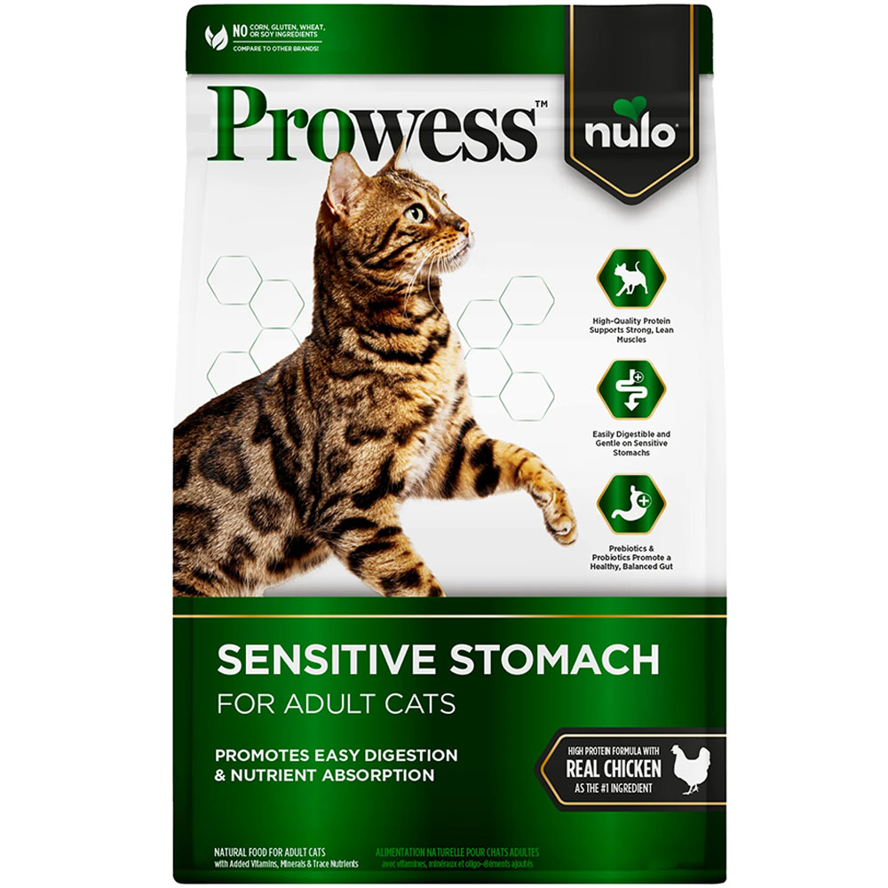 Nulo Prowess Sensitive Stomach High Protein Formula w/ Real Chicken Adult Dry Cat Food - Front
