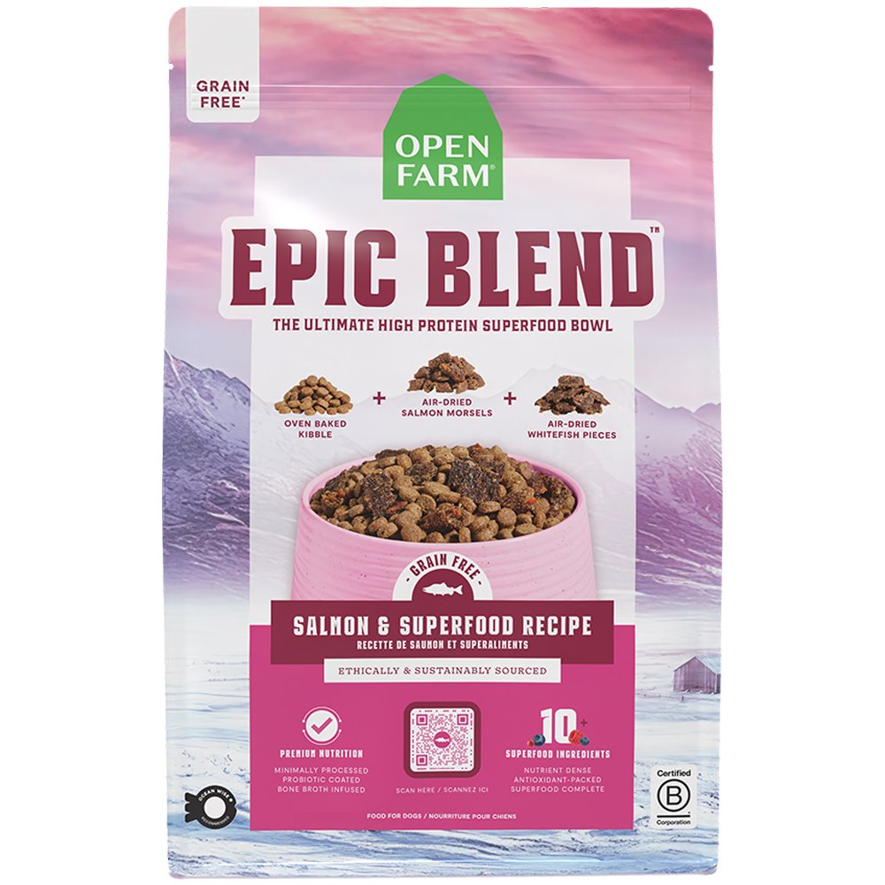 Open Farm Epic Blend Grain Free Salmon & Superfood Recipe Oven Baked Dry Dog Food - Front