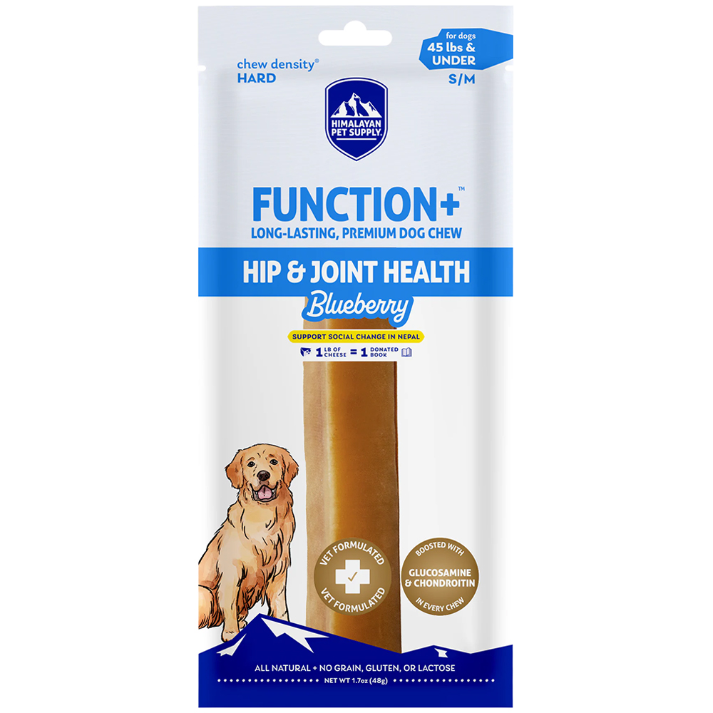 Himalayan Function+ Hip & Joint Health Blueberry Dog Chew Treat - Front, Small/ Medium 1.7 oz