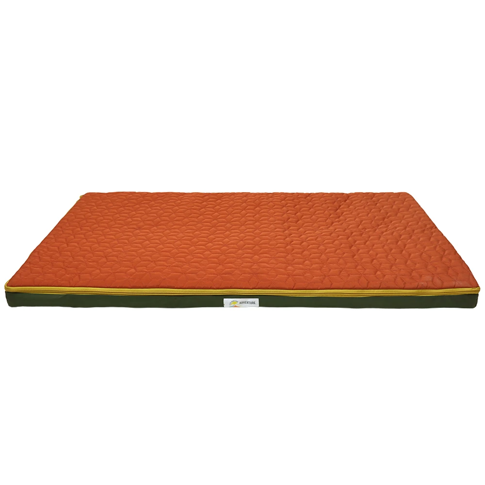 Fetch Your Own Adventure Orange & Olive Green Hide Away Dog Mat - Front