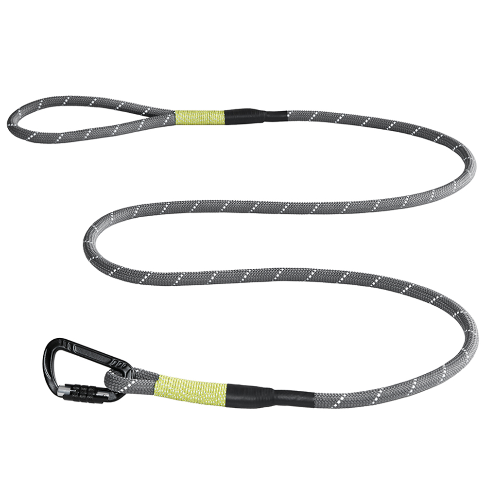 Fog City Pet Gray Adjustable Rope Dog Leash - Front