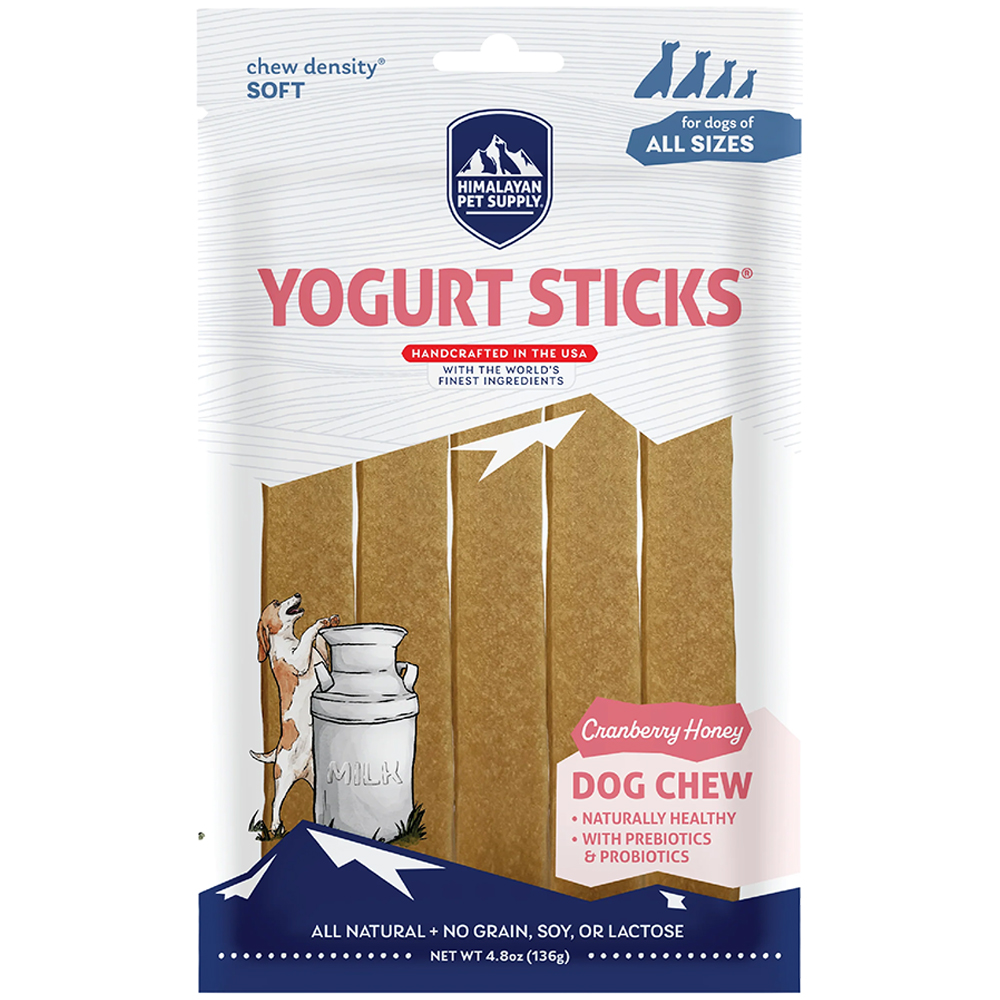 Himalayan Yogurt Sticks Cranberry Honey Dog Chew Treat - Front