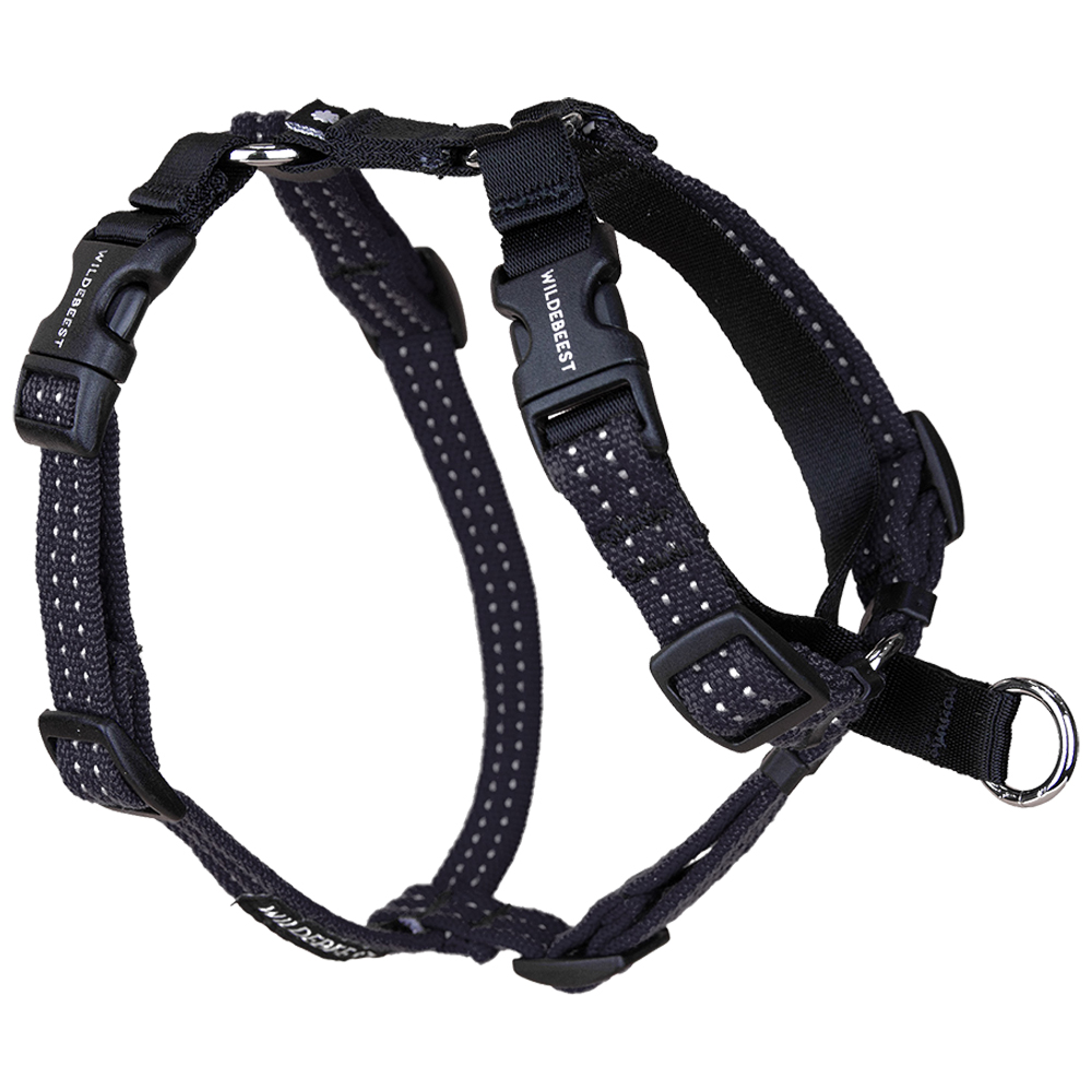 Wildebeest Black Valencia No Pull Dog Harness - Front
