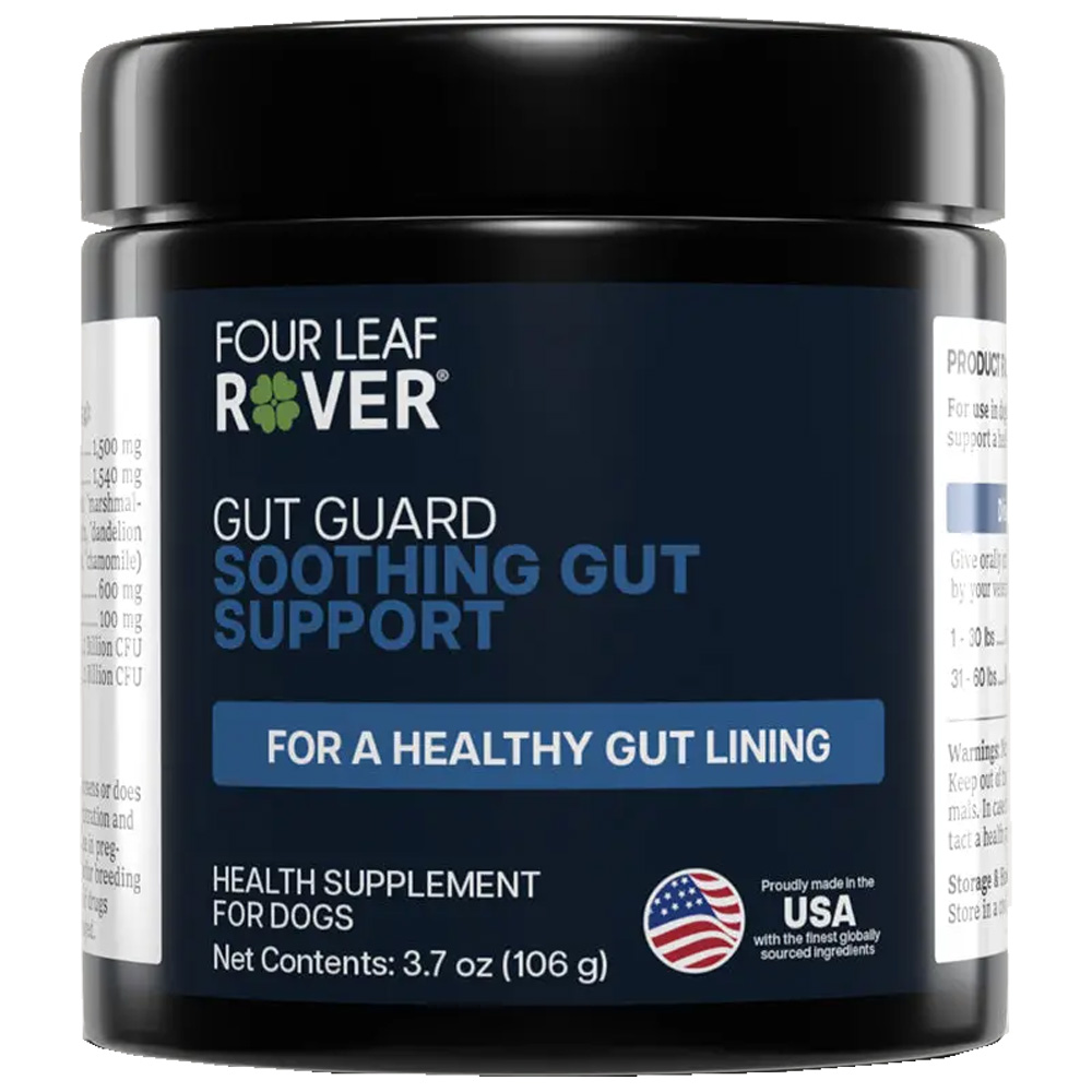 Four Leaf Rover Gut Guard Soothing Gut Support For Healthy Gut Lining Dog Supplement - Front