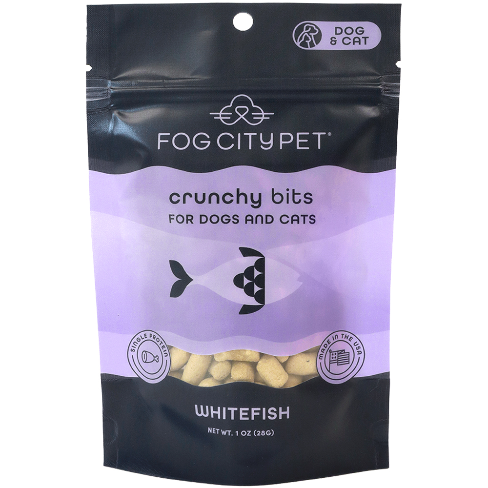 Fog City Pet Crunchy Bits Whitefish Freeze-Dried Dog & Cat Treats - Front, 1 oz