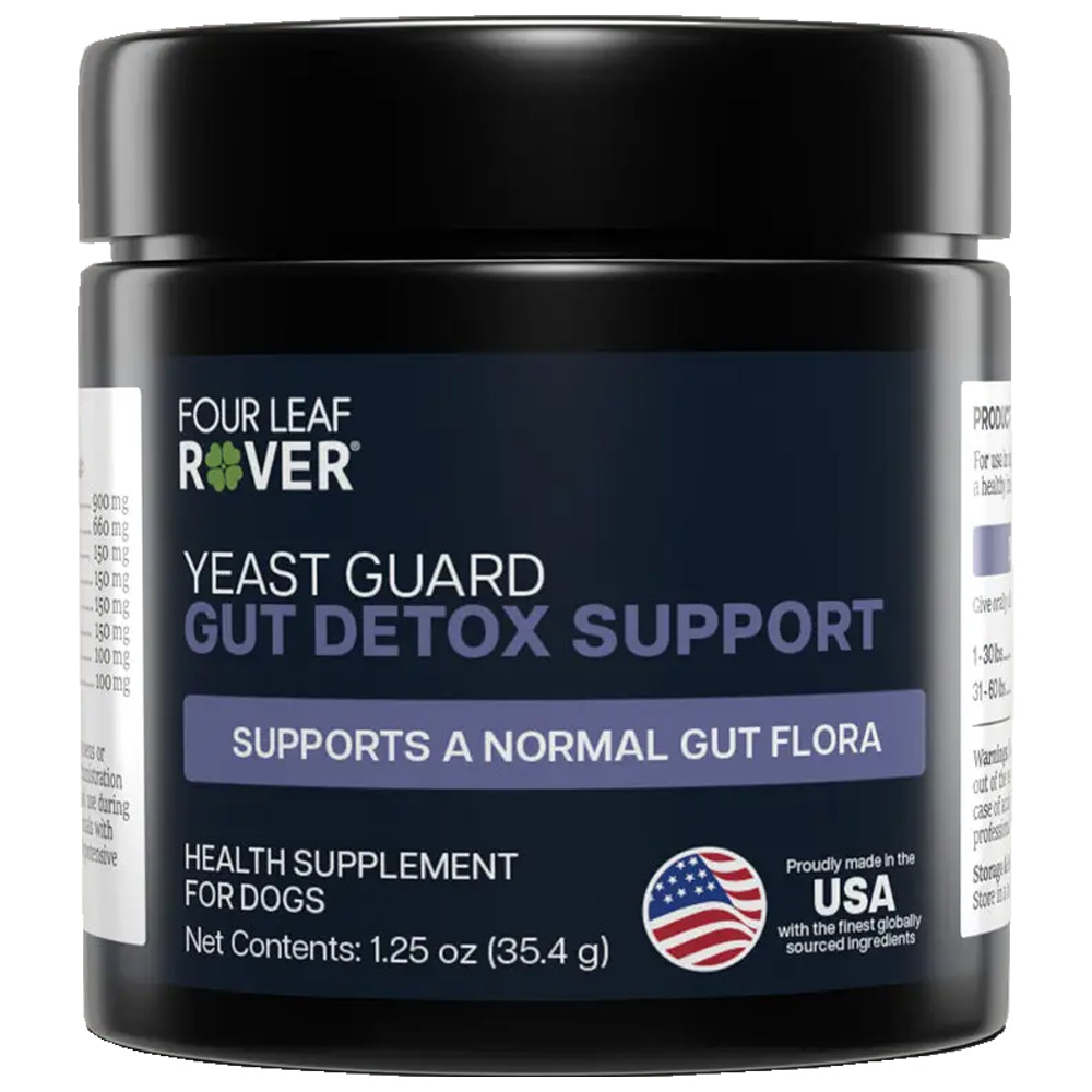Four Leaf Rover Yeast Guard Gut Detox Support For a Normal Gut Flora Dog Supplement - Front
