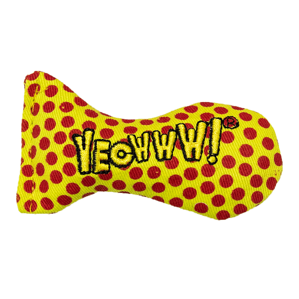 Yeowww! Polka Dot Stinkies Sardine Catnip Filled Cat Toy - Front