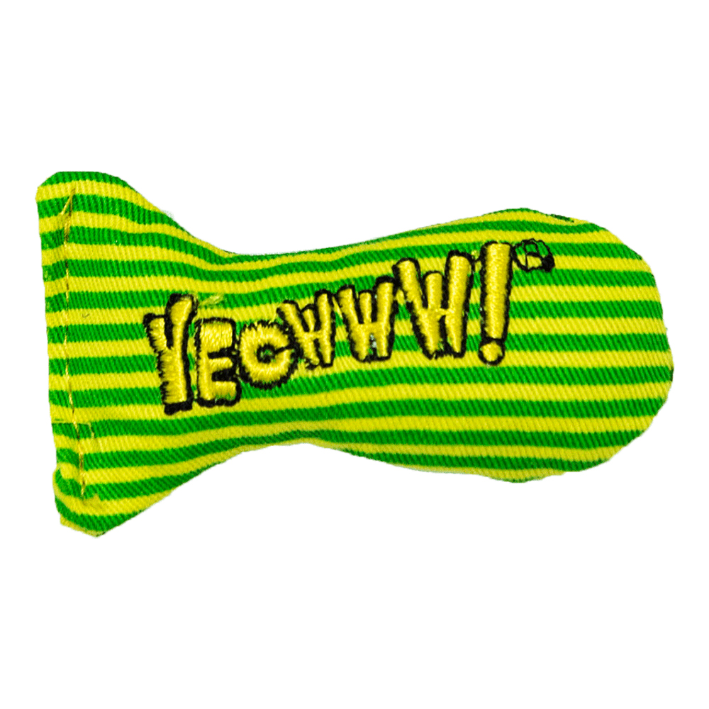 Yeowww! Striped Stinkies Sardine Catnip Filled Cat Toy - Front