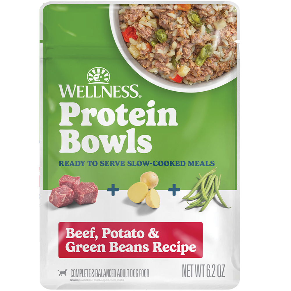 Wellness Protein Bowls Beef, Potato & Green Beans Recipe Adult Whole Meat Wet Dog Food - Front