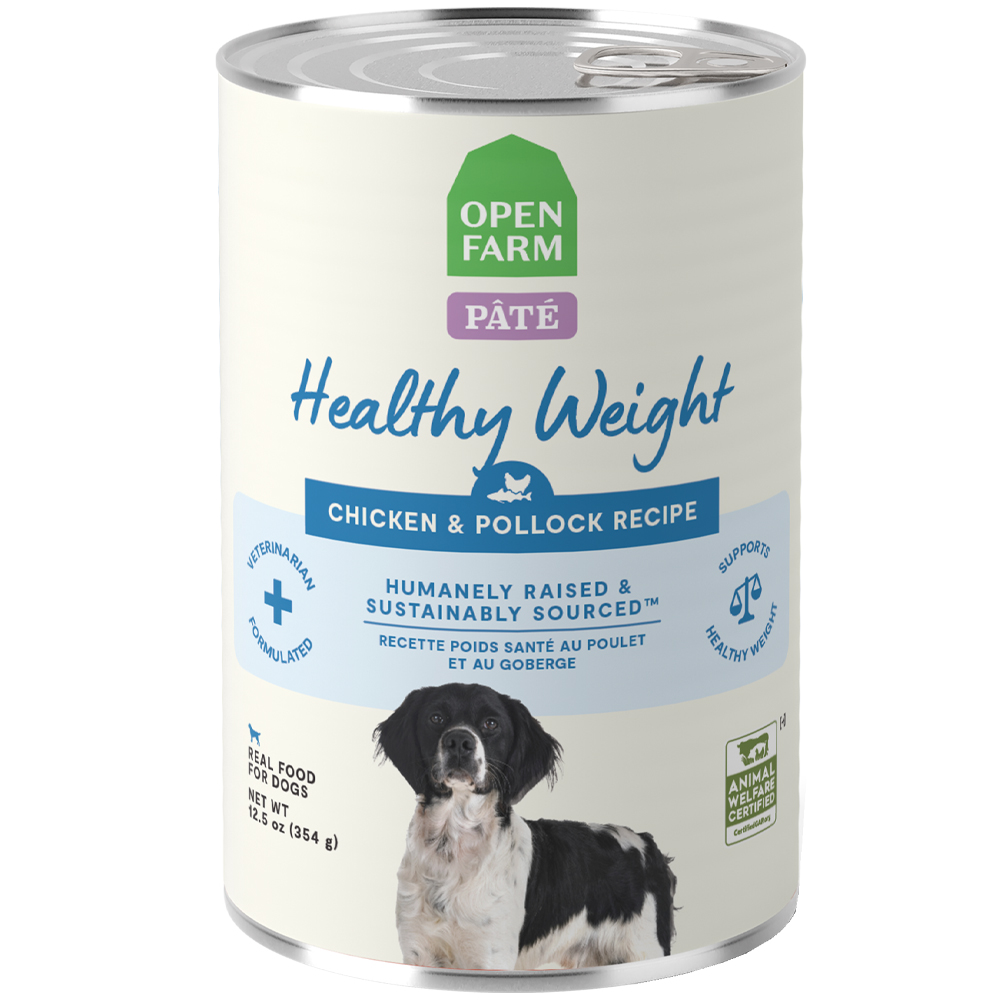Open Farm Healthy Weight Chicken & Pollock Recipe Pate Canned Dog Food - Front