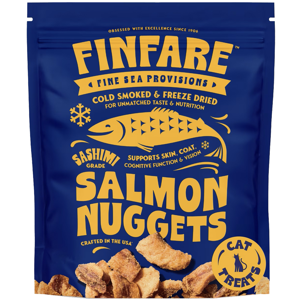 Finfare Sashimi Grade Salmon Nuggets Cold Smoked & Freeze-Dried Cat Treats - Front