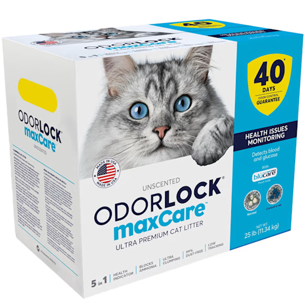 OdorLock Unscented Maxcare Health Issues Monitoring Ultra Premium Cat Litter - Front