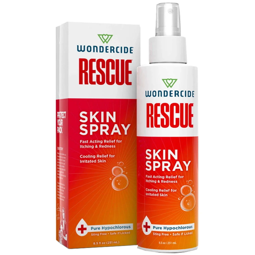Wondercide Rescue Skin Spray w/ Pure Hypochlorous for Dogs & Cats - Front