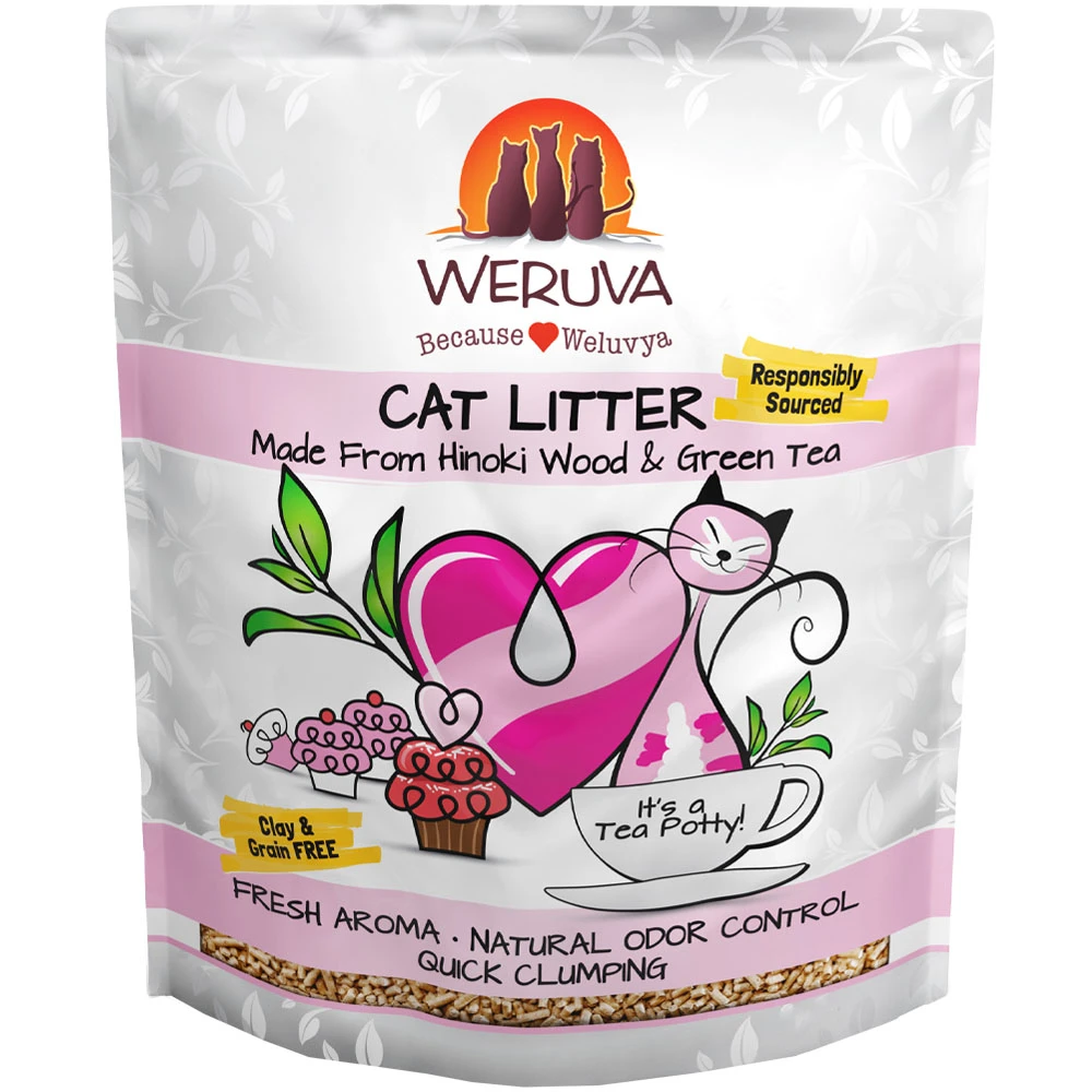 Weruva It's A Tea Potty! Hinoki Wood & Green Tea Clumping Cat Litter - Front