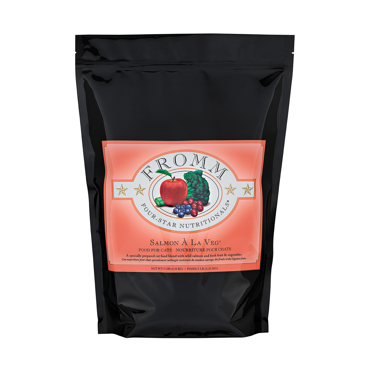 Fromm Four-Star Salmon À La Veg Dry Cat Food - Front, Old Packaging