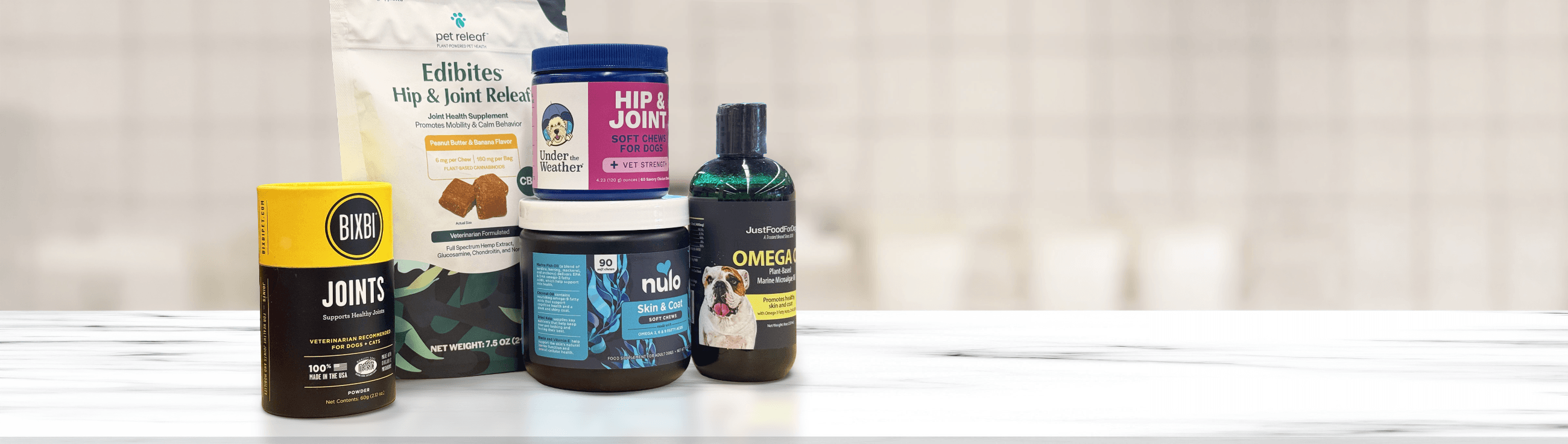 Assortment of calming products.