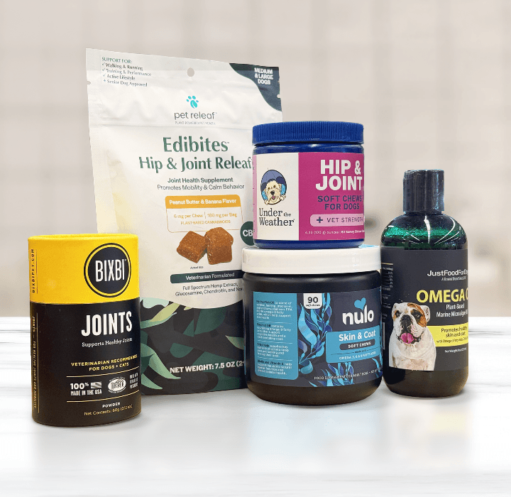 Assortment of calming products.