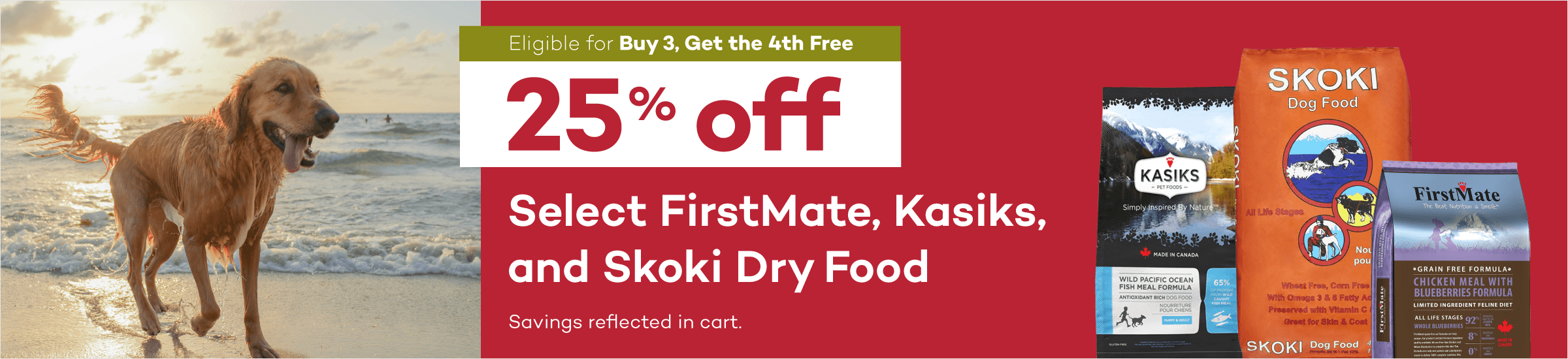 Eligible for Buy 3, Get the 4th Free 25% off Select FirstMate, Kasiks, and Skoki Dry Food Savings reflected in cart.