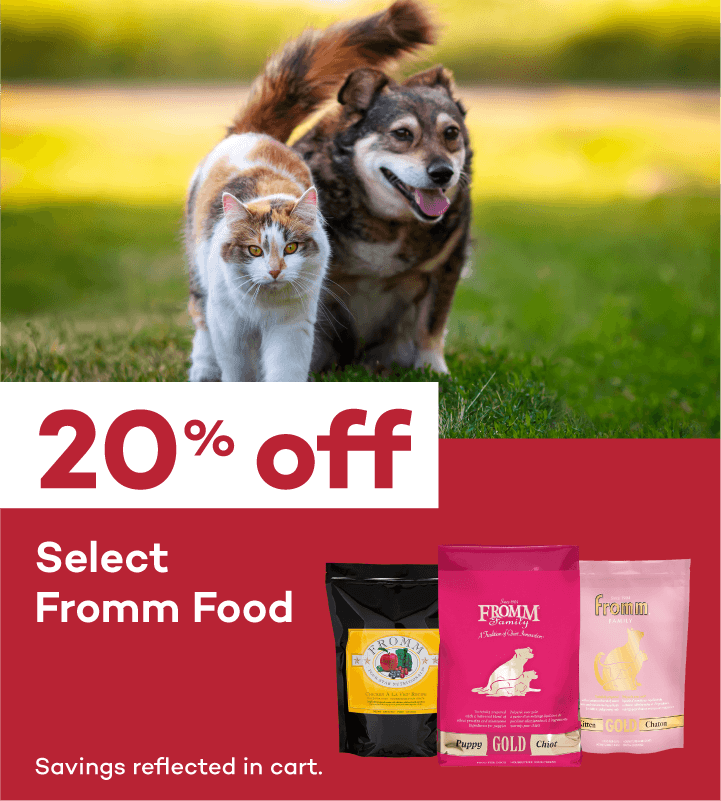 20% off Select Fromm Food. Savings reflected in cart.