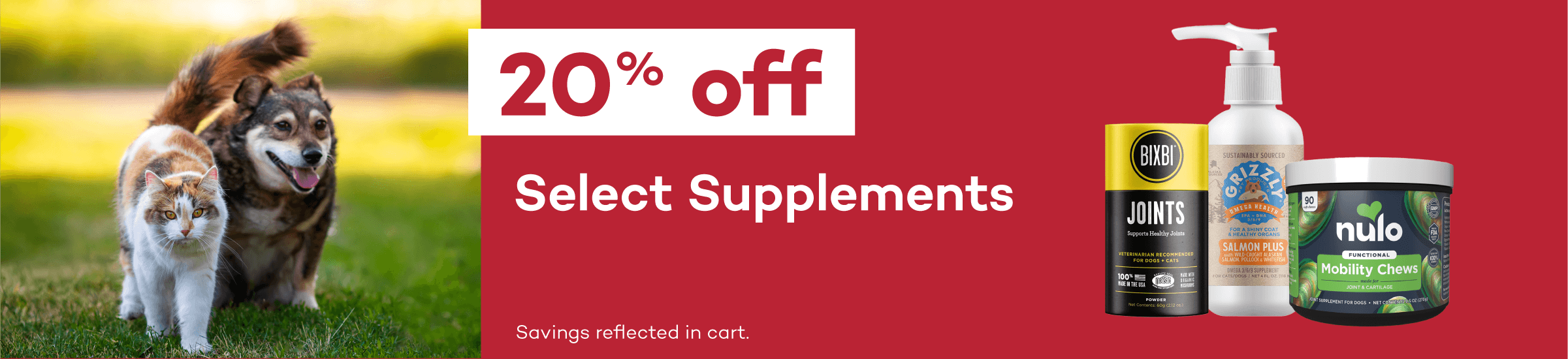 20% off Select Supplements. Savings reflected in cart.