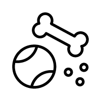 Icon of a bone and a ball
