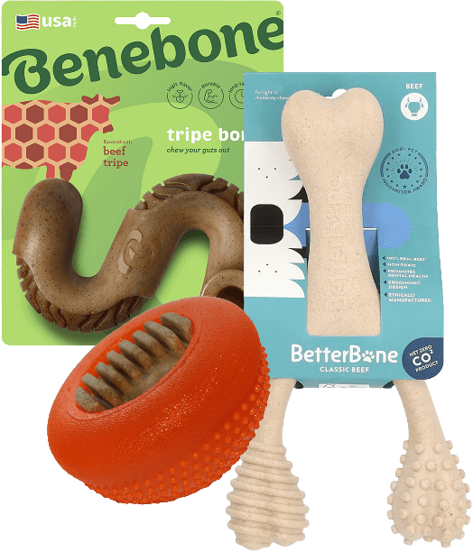 Assortment of dog toys