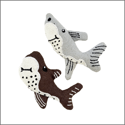 plush shark catnip toys
