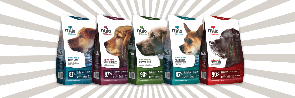 Bags of Nulo Challenger Dog Food