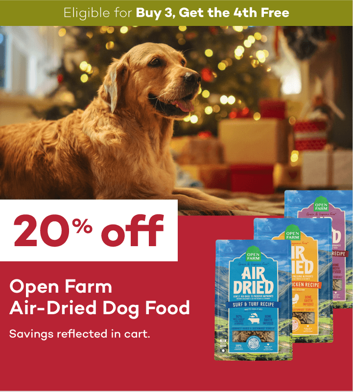 Eligible for Buy 3, Get the 4th Free 20% off Open Farm Air-Dried Dog Food Savings reflected in cart.