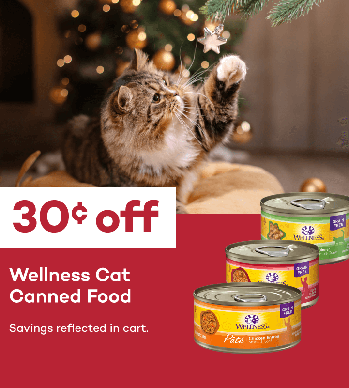 Eligible for Buy 3, Get the 4th Free 30¢ off Wellness Cat Canned Food Savings reflected in cart.