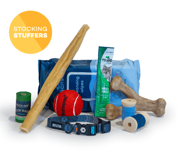 Assortment of toys and treats under $10.