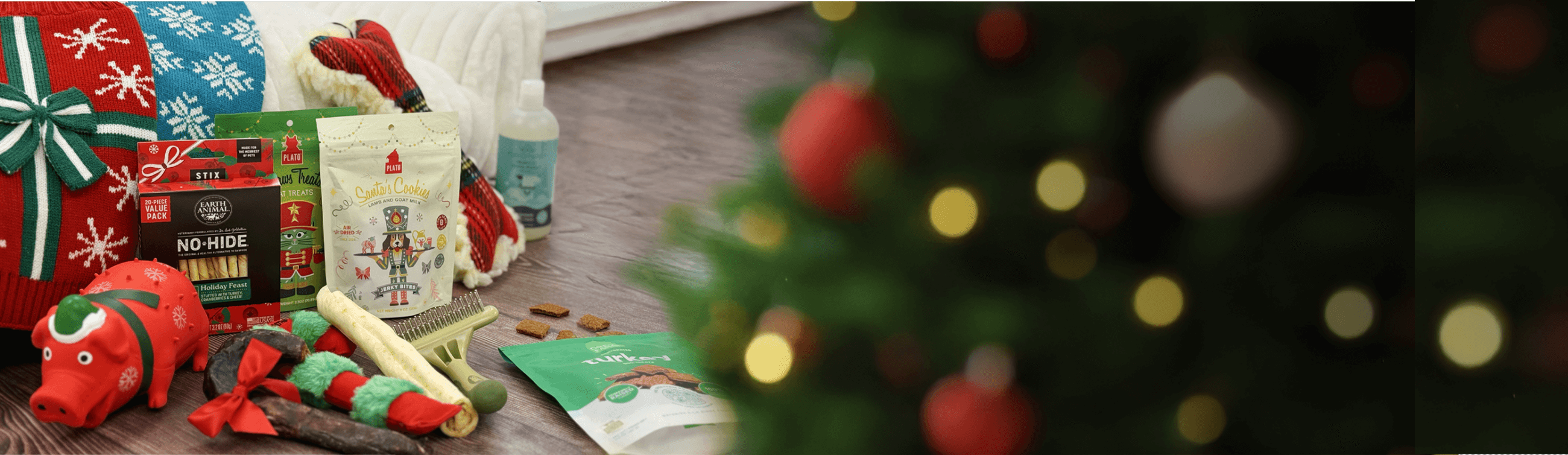 Assortment of holiday toys 25% off.