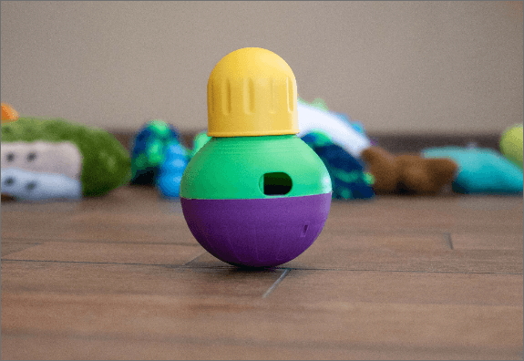 Starmark Bob-A-Lot Interactive Dog Pet Toy, Large, Yellow/Green/Purple