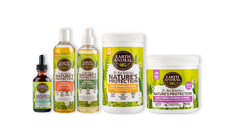 Photo showcasing variety of Earth Animal products