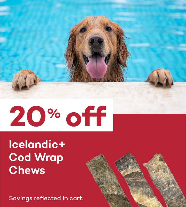 20% off. Icelandic+ Cod Wrap Chews. Savings reflected in cart.