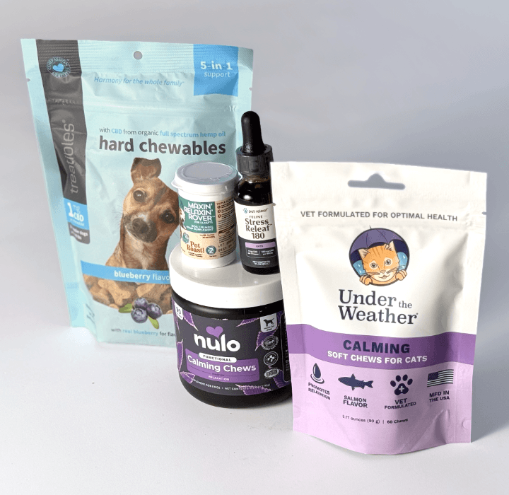 Assortment of calming products.