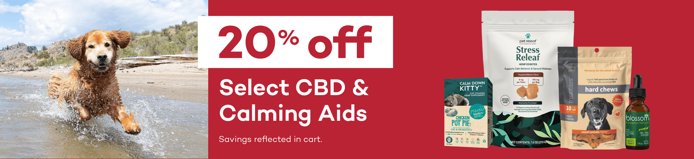 20% off Select CBD & Calming Aids Savings reflected in cart.