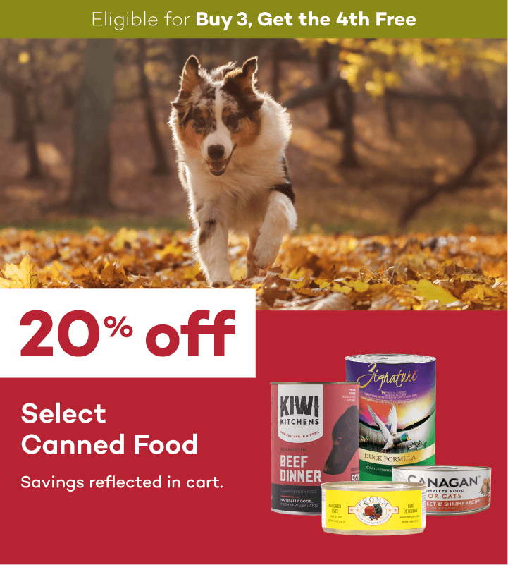 Eligible for Buy 3, Get the 4th Free. 20% off Select Canned Food. Savings reflected in cart.