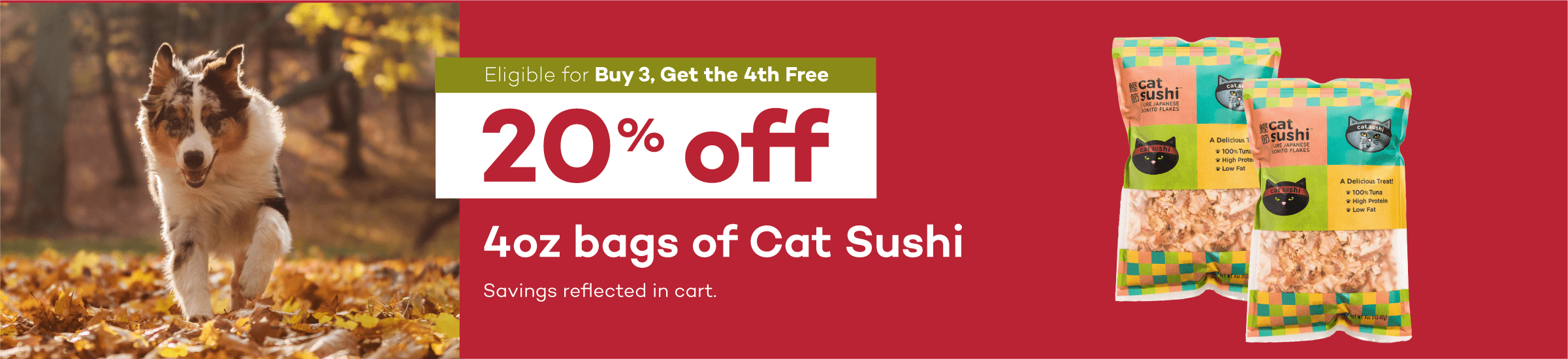 Eligible for Buy 3, Get the 4th Free. 20% off Select Dehydrated Dog Food. Savings reflected in cart.