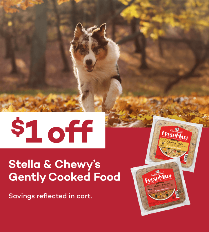 Buy One Get One 50% off. Select Redbarn Collagen Chews. Savings reflected at checkout. Pet Food Express online account required.