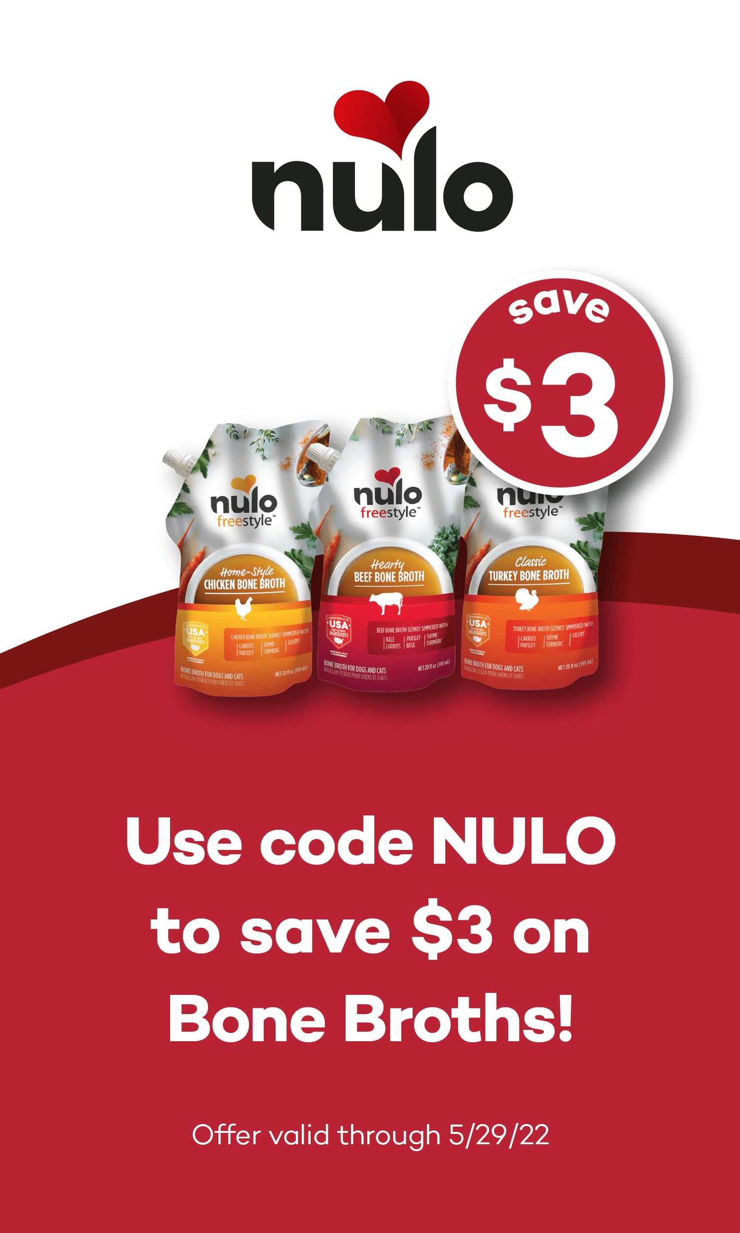 Use code NULO to save $3 on Bone Broths!